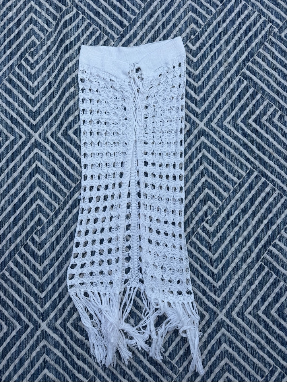 White Crochet Fringe Beach Cover-Up Pants